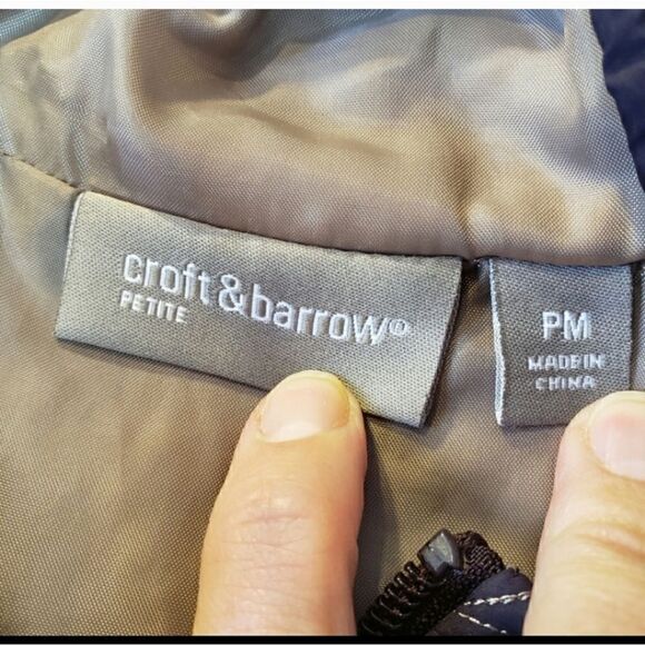 CROFT & BARROW Quilted Full-zip Floral Embroidered Vest Medium Petite - Picture 6 of 7